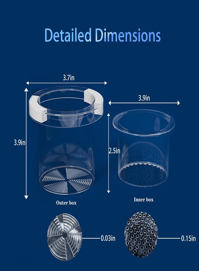 WEAVERBIRD Aquarium Breeder Box, Fish Breeding Box, Acrylic Breeder Isolation Divider Hatching Boxes, Floating Incubation Box, Round Isolation Hatchery Feeding Boxes for Small Fish Fry Hatchery - Image 2